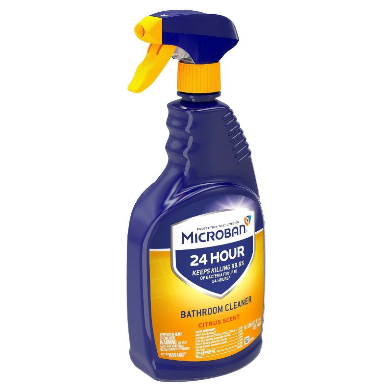 Microban 24 Hour Bathroom Cleaner and Sanitizing Spray - Citrus Scent - 32 fl oz