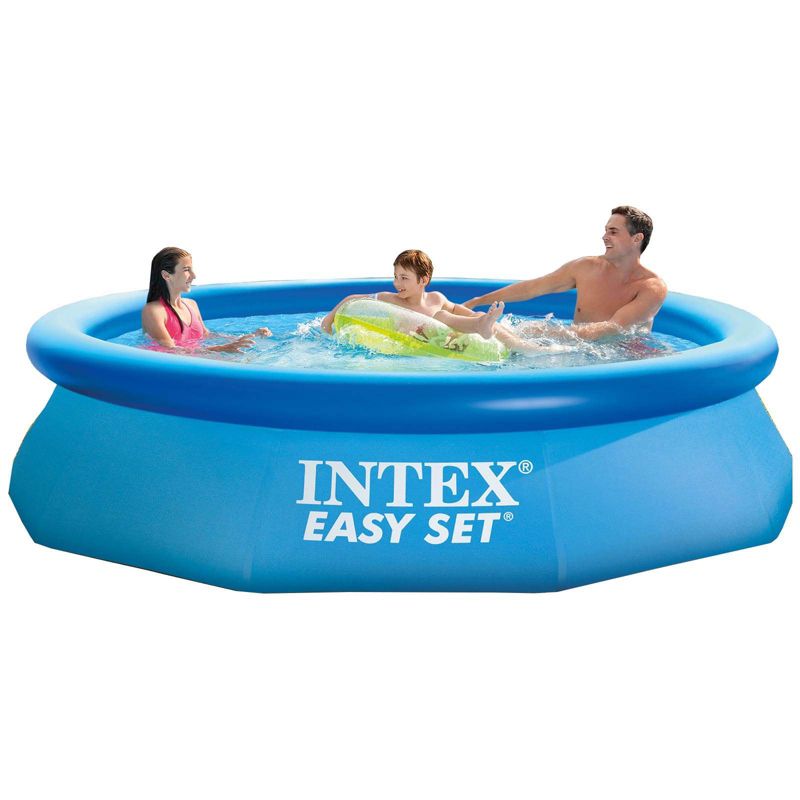 Intex Easy Set 10ft x 30in Above Ground Inflatable Round Swimming Pool for Kids, Adults, and 3 Inch Chlorine Tabs, 50 lbs (No Filter Pump Included)