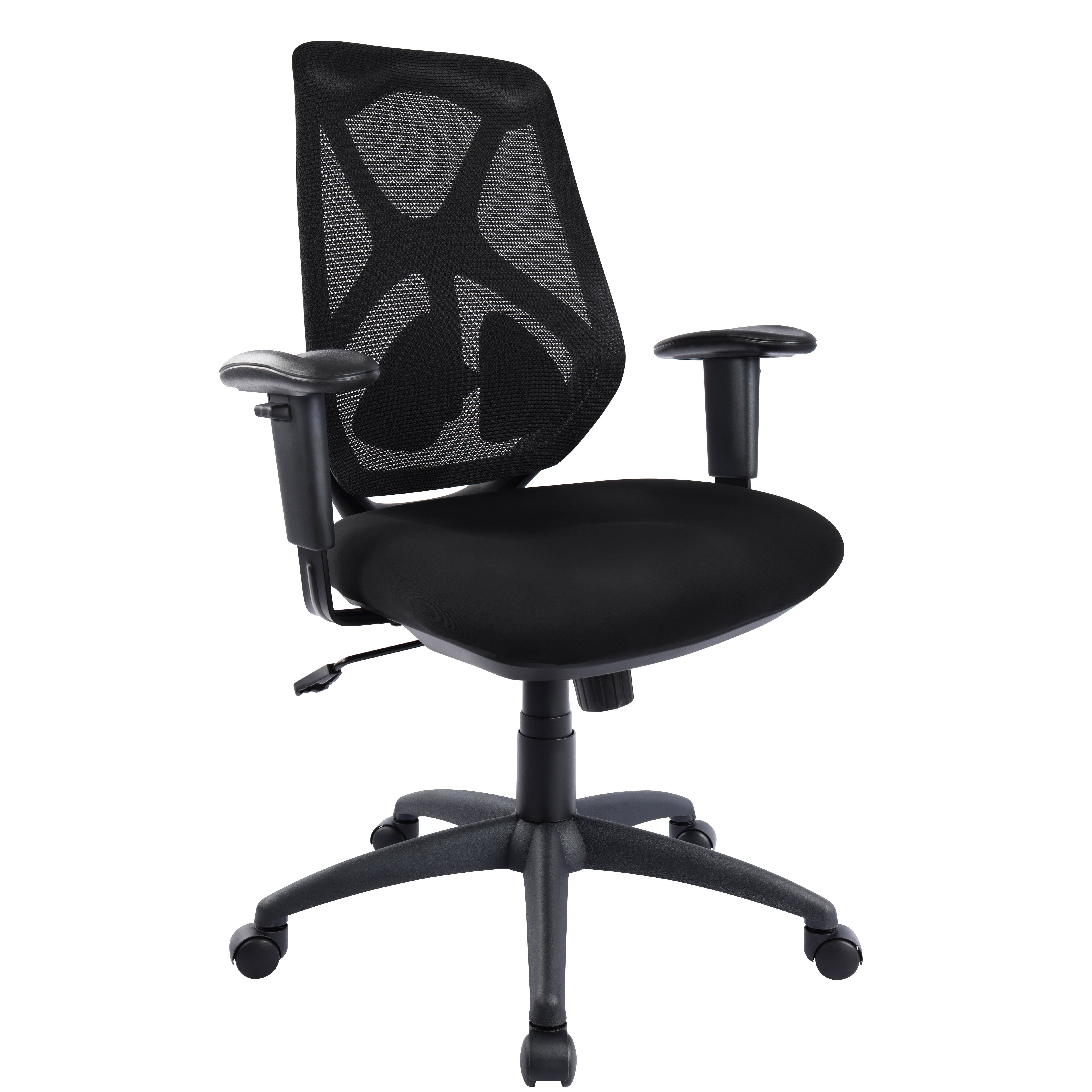 Office Desk Chair Clearance, Ergonomic Mesh Computer Task Chair with Headrest, Adjustable Armrests, Seat, and Lumbar Support, High Back Executive Swivel Chair, Black
