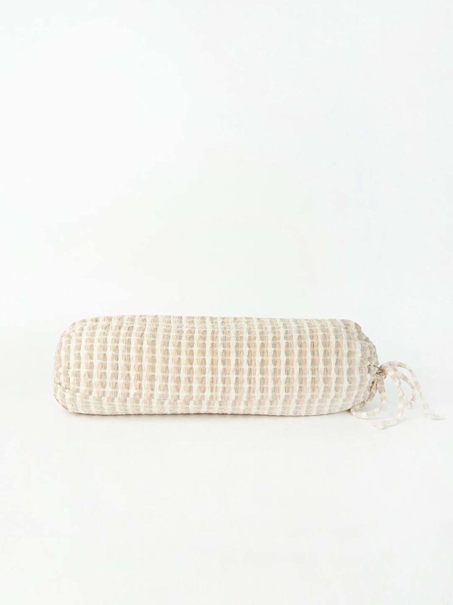 Fabindia Home Deepali Beige Cotton 104 TC Bolster Cover