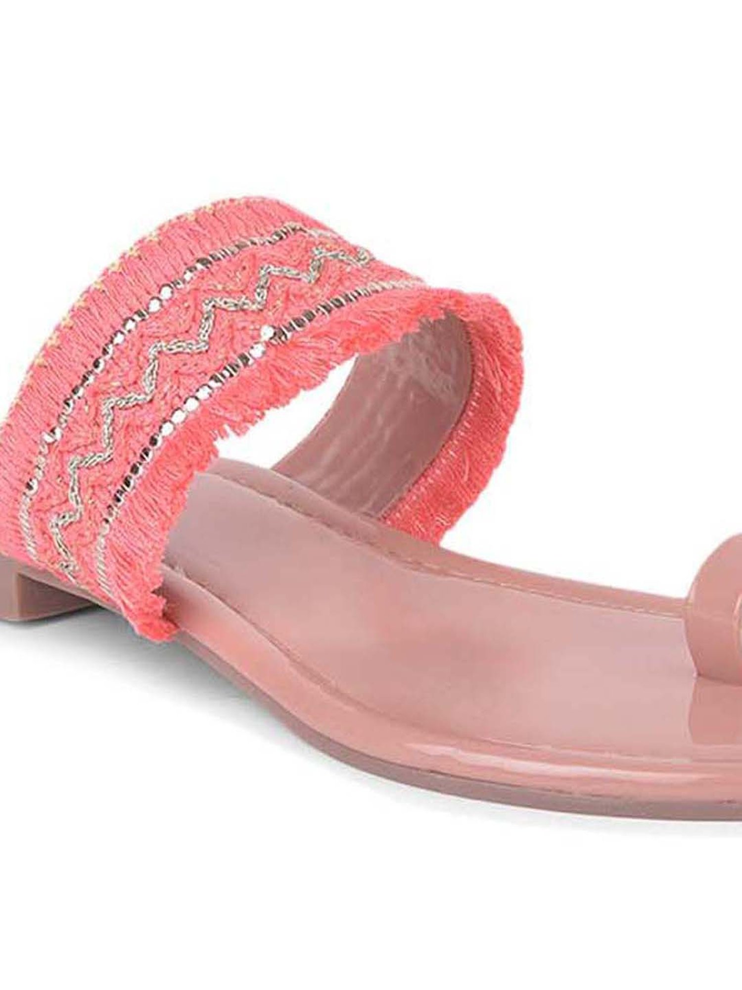 Salario Women's Pink Toe Ring Sandals