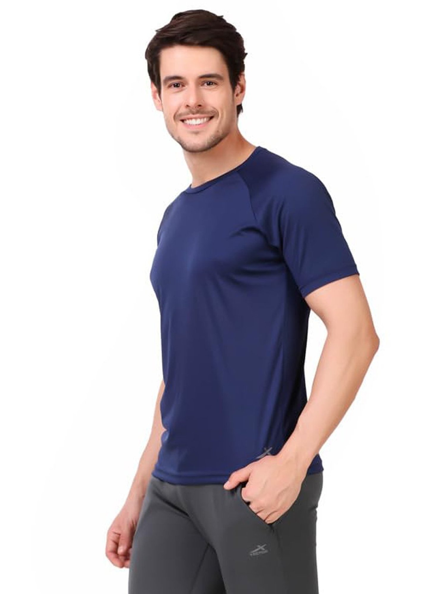 Vector X Navy Regular Fit T-Shirt