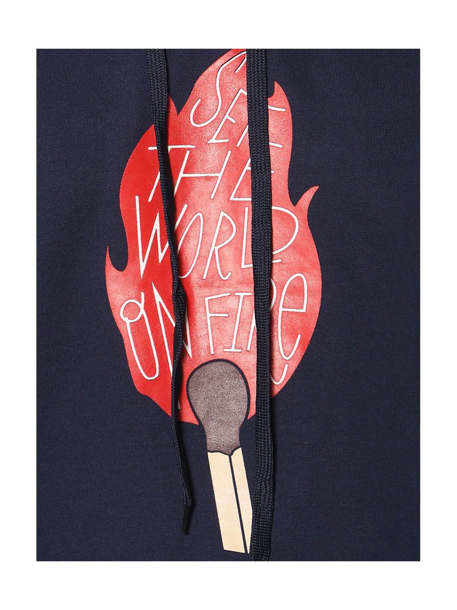 TeenTrums Boys Navy Printed Full Sleeves Sweatshirt