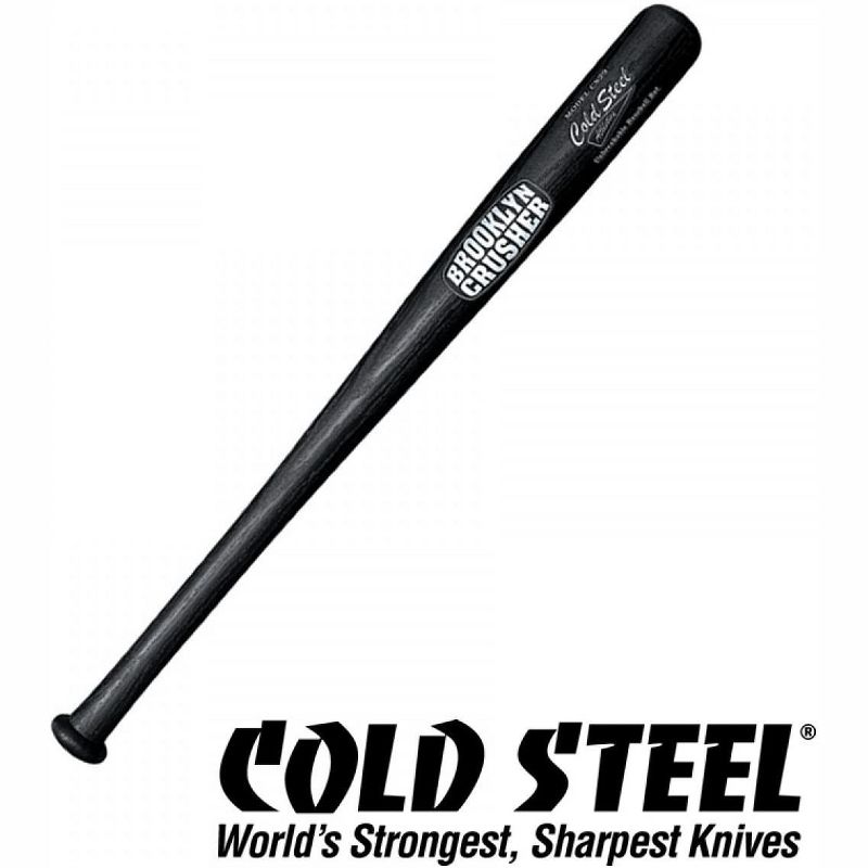 Cold Steel 29 Inch Long Heavy-Duty Multi-Function Brooklyn Crusher Bat with 1" Handle for Baseball, Self Defense, Home Defense, and Training, Black