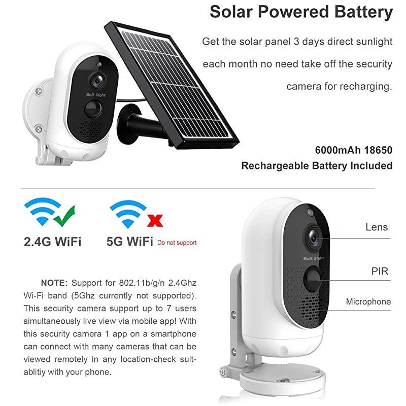 Powered Wireless Home Security System 1080P Outdoor WiFi Camera Surveillance Camera Night Vision Human Motion Detection 2Way Audio SDCloud IP65 Weatherproof