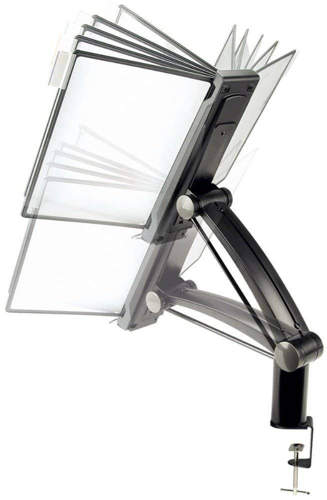 Aidata FDS010L Flex Arm Reference Organizer (Black) (27"H x 21"W x 16"D)