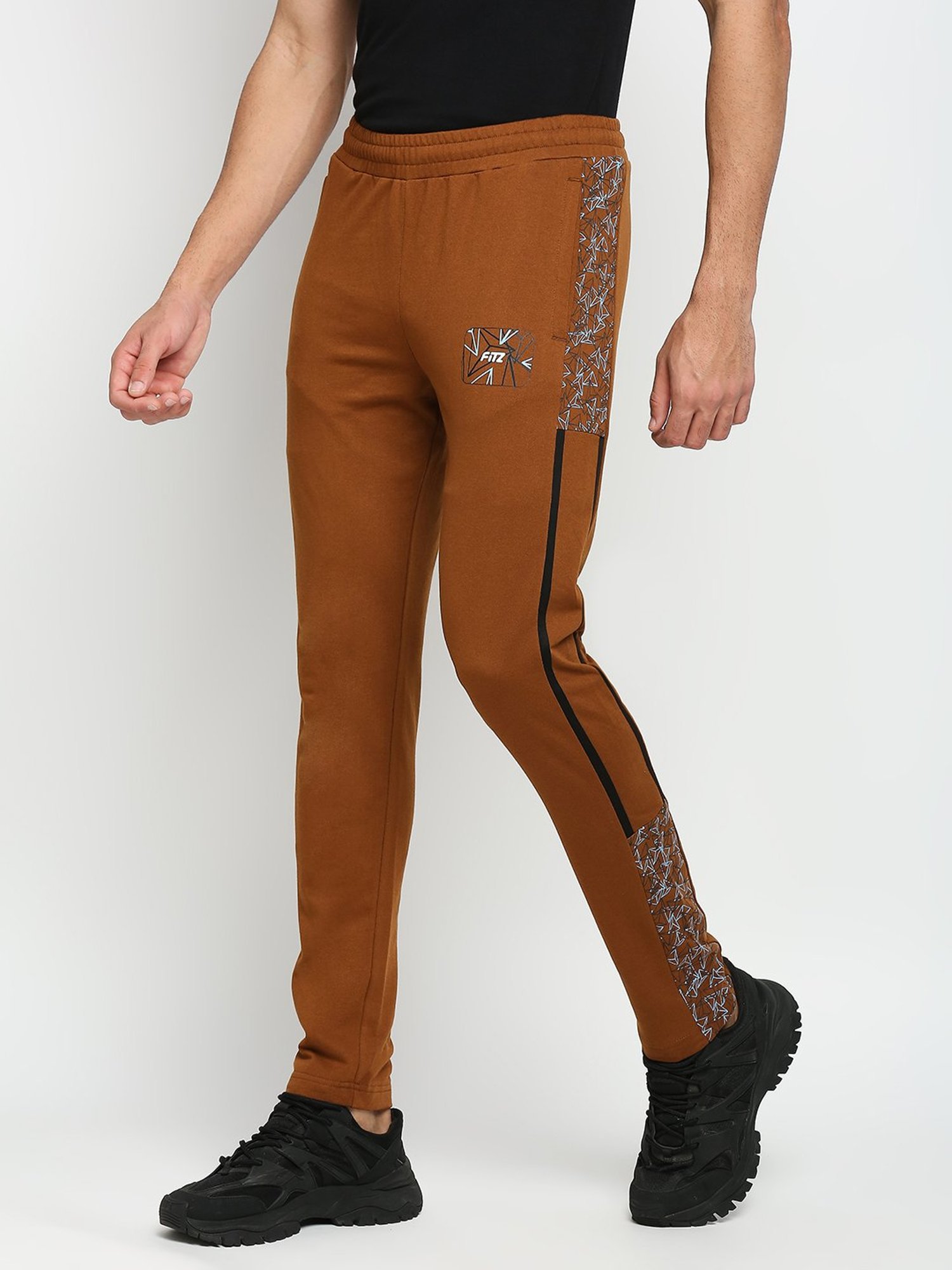 Fitz Brown Slim Fit Trackpants