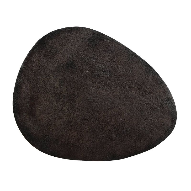 Sonnette Industrial Handcrafted Aluminum Elliptical Side Table Raw Bronze - Christopher Knight Home