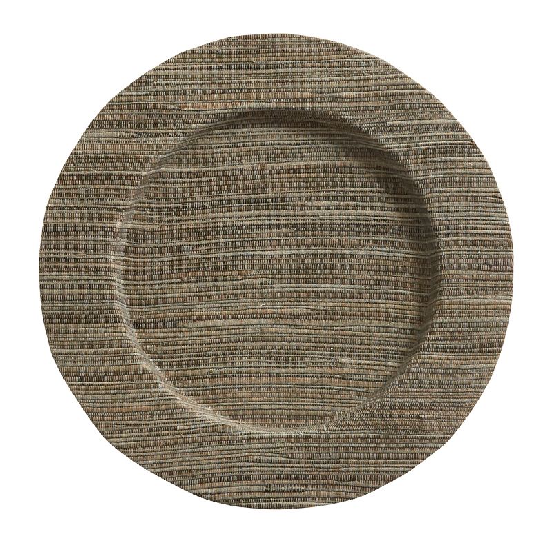 Split P Hyacinth Round Charger Plate Set - Stone