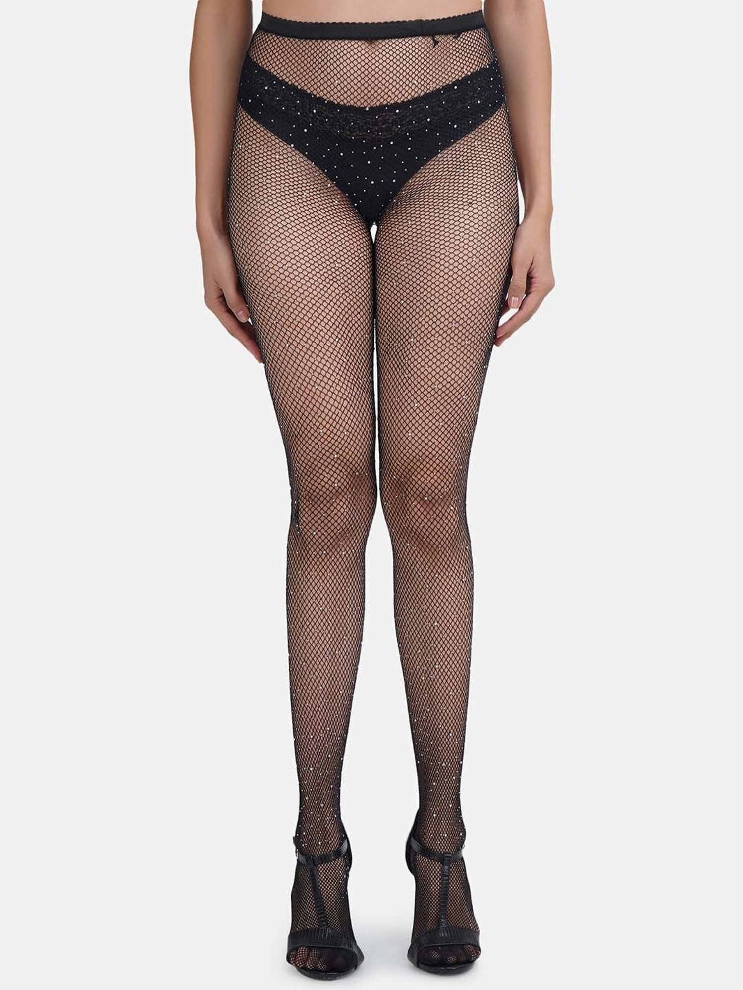Da Intimo Brown Lace Stockings