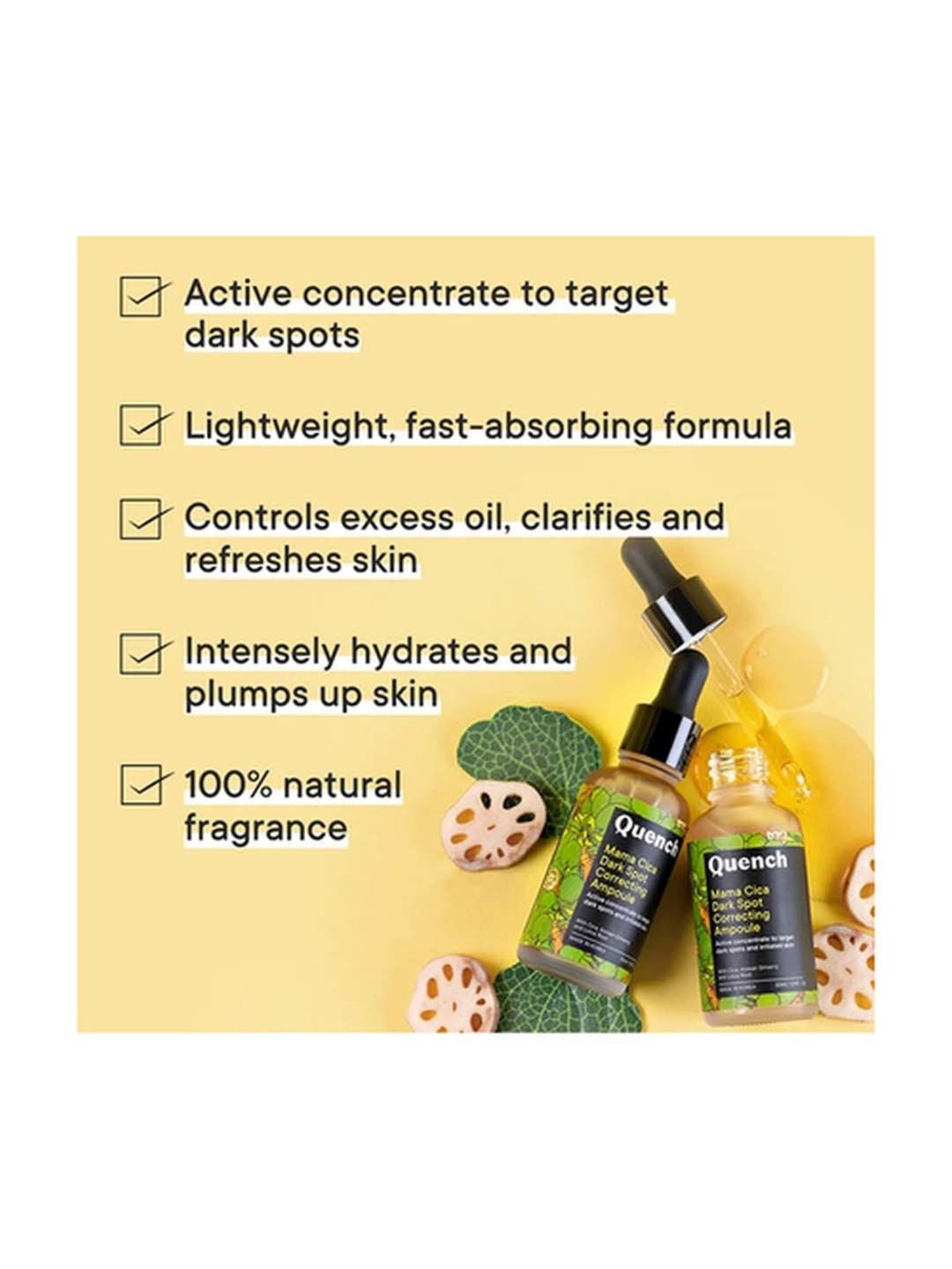 Quench Botanics Mama Cica Dark Spot Correcting Ampoule - 30 ml