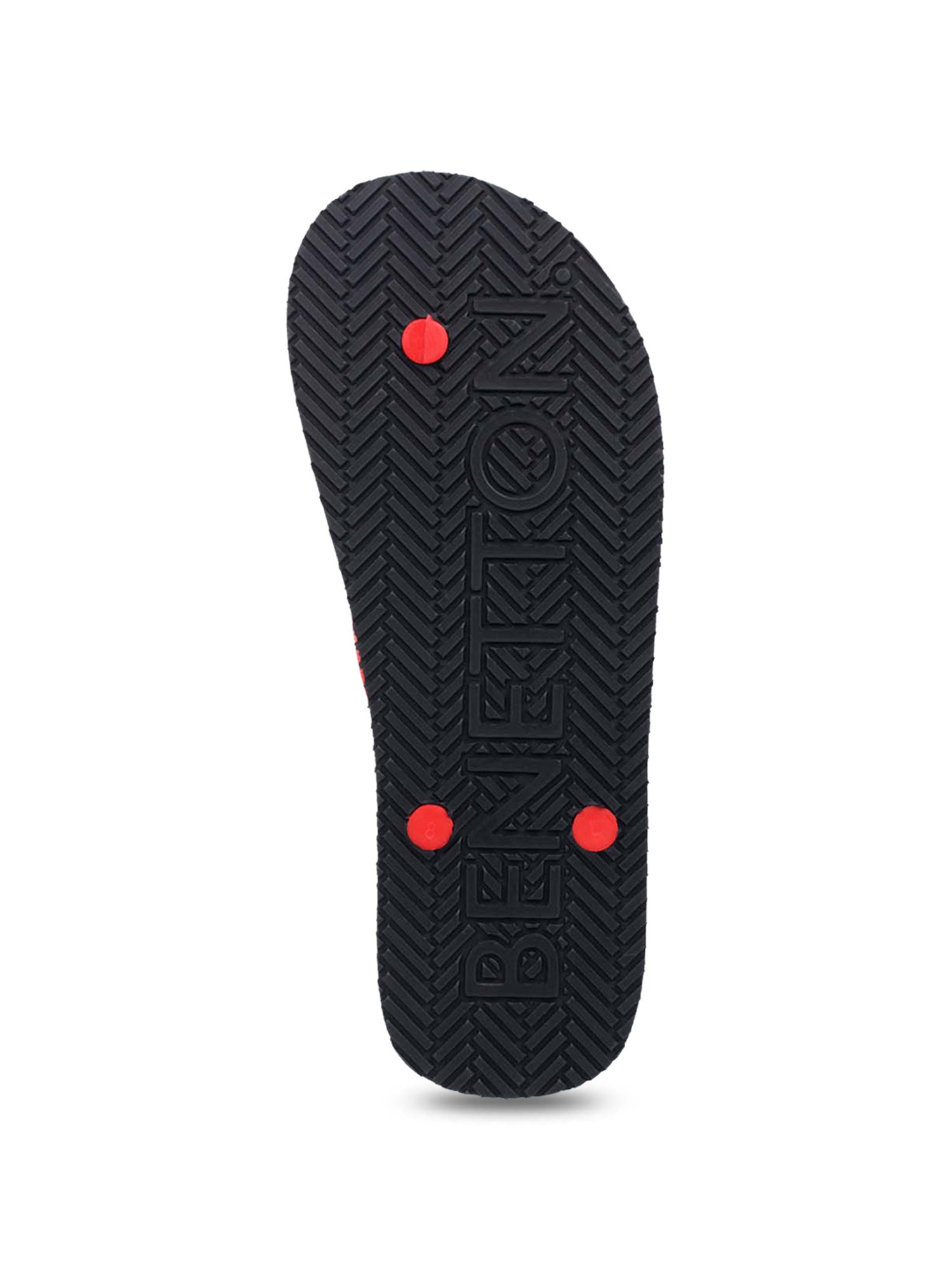 United Colors of Benetton Men's Royal Blue & Red Flip Flops