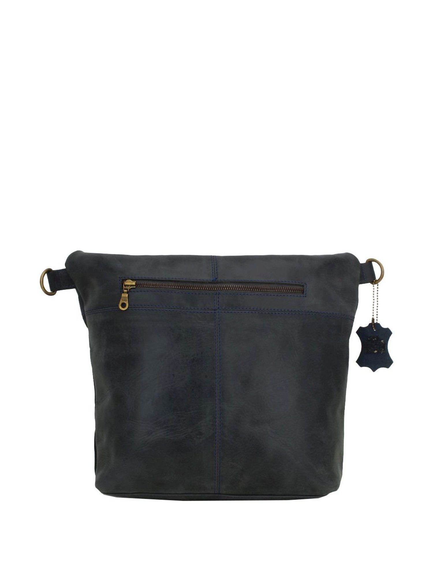 Spice Art Navy Solid Medium Sling Handbag