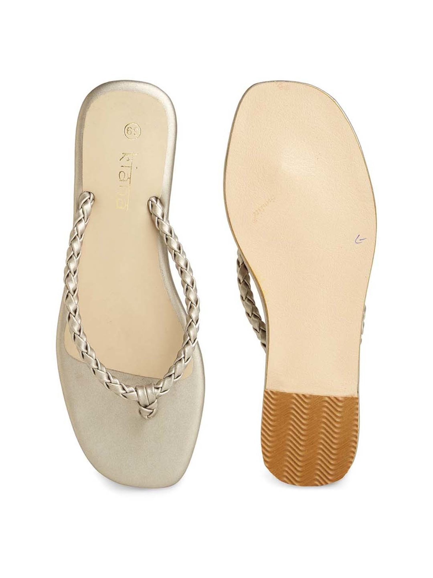 Kiana Women's Grey Thong Sandals