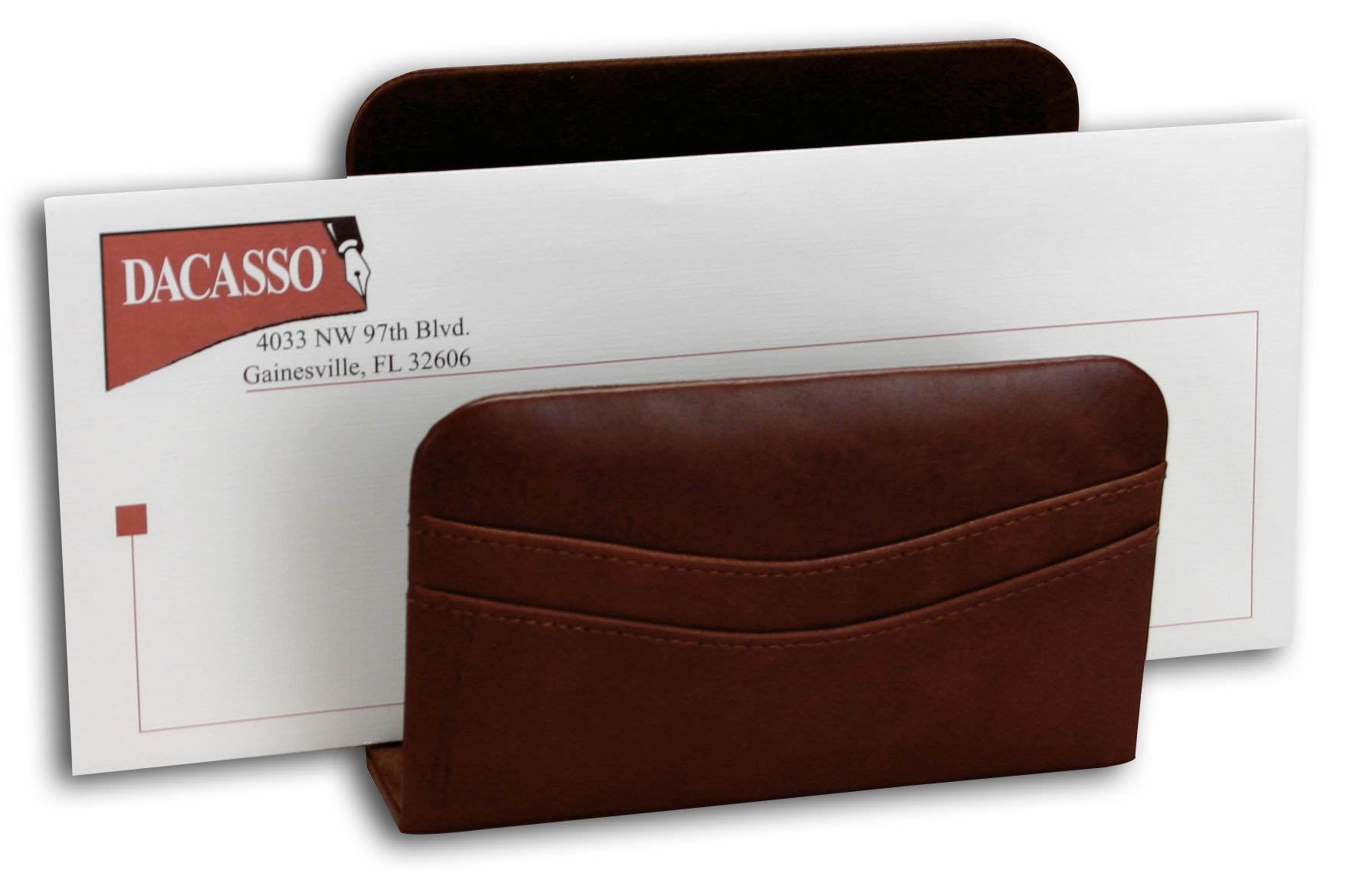 A3008 Letter Holder - Hand-Tucked Geniune Top-Grain Mocha Leather