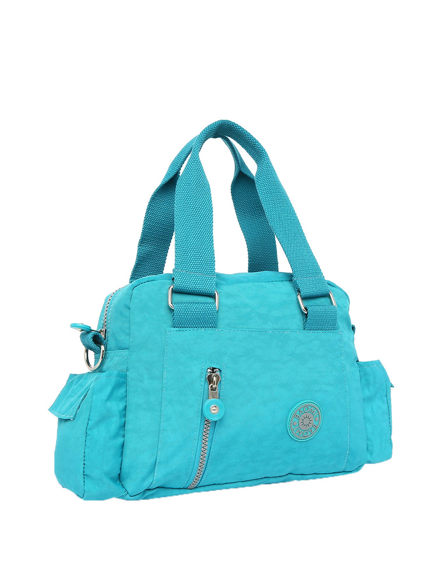 Baomi Blue Solid Medium Handbag