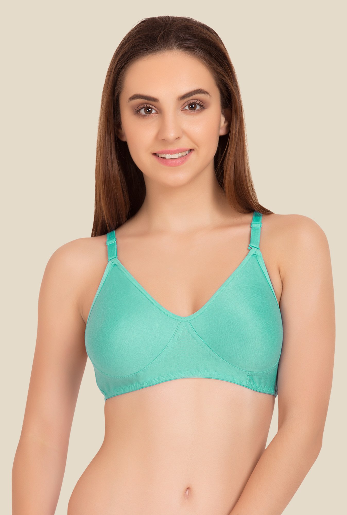 Tweens Turquoise & Green Non Padded Bra (Pack Of 2)