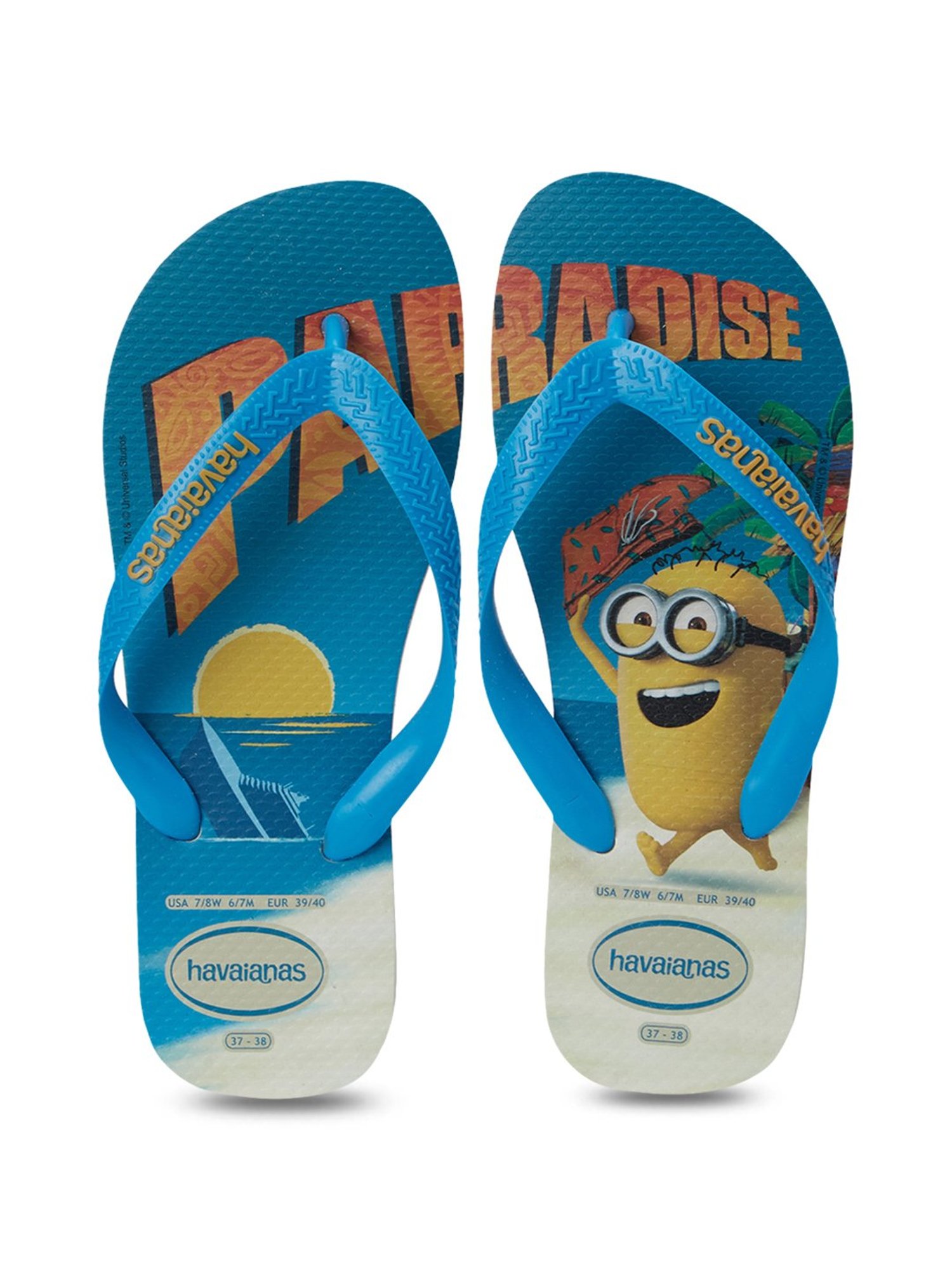 Havaianas Kids Minions Blue & Yellow Flip Flops