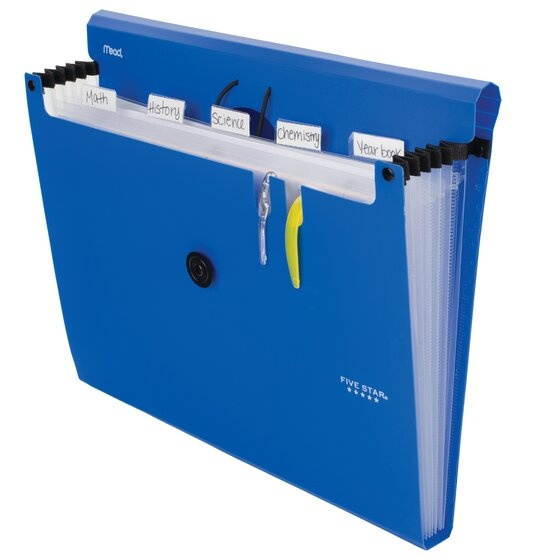 Five Star 6-Pocket Expanding File 13 x 9 14 Bright Orange - Expanding