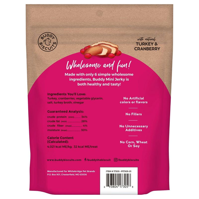 Buddy Biscuits Mini Dog Treat -Turkey & Cranberry - 4oz