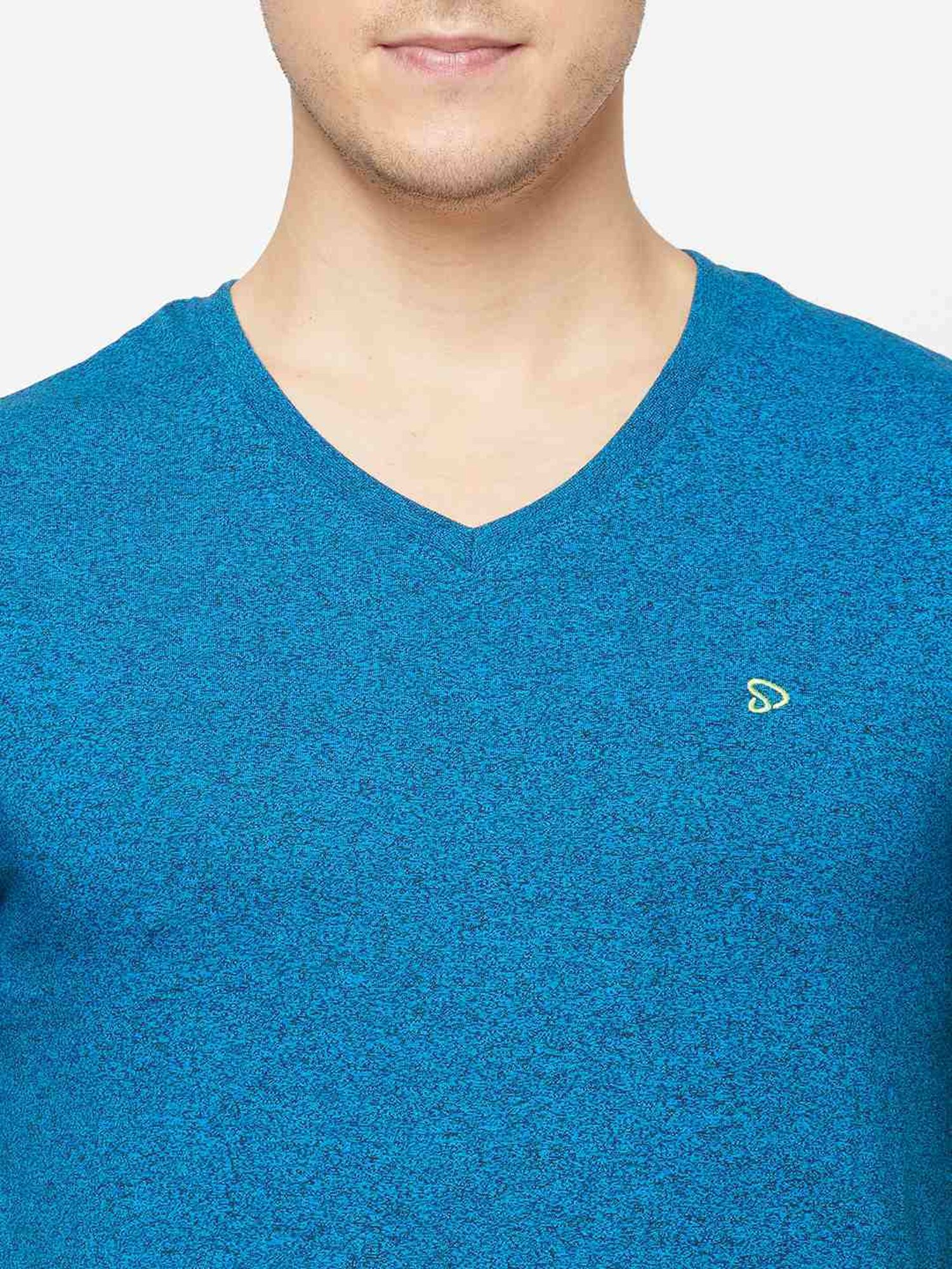 Sporto Warm Blue Regular Fit T-Shirt