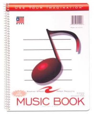Roaring Spring 15009 12 Stave Music Notebook 32 Sheets Letter 8.50" x 11" - 1Each - White Paper