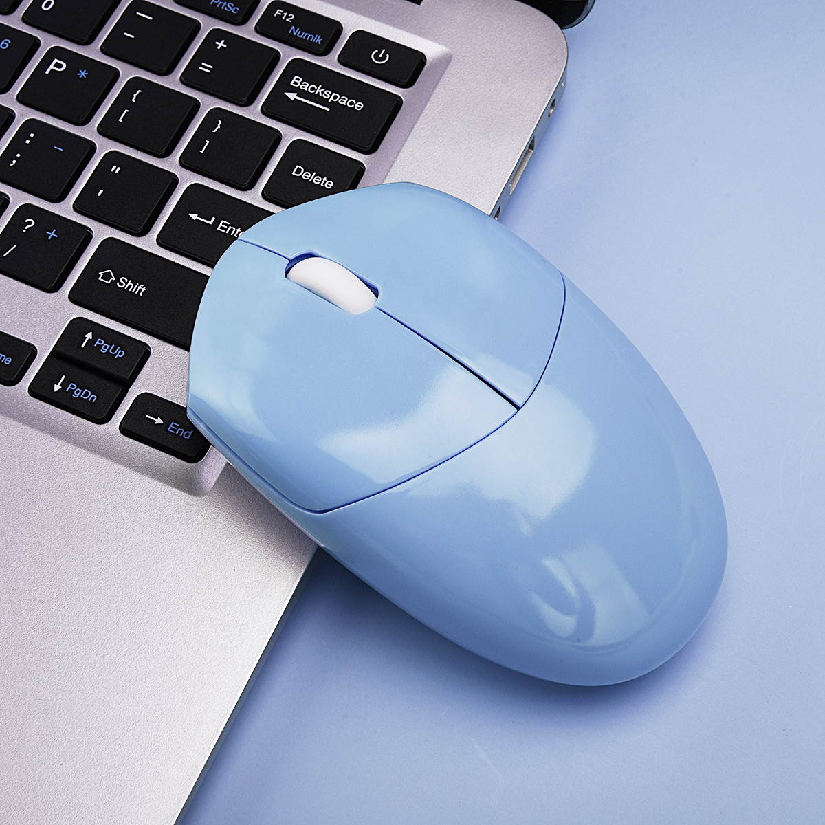 MOFII Bluetooth Mouse - Compact Wireless Mouse Bluetooth 5.1 Tech Compatible with Computer, PC, Notebook, MacBook, Laptop, Windows, iPad, Mac OS, Chrome or Android (Blue)