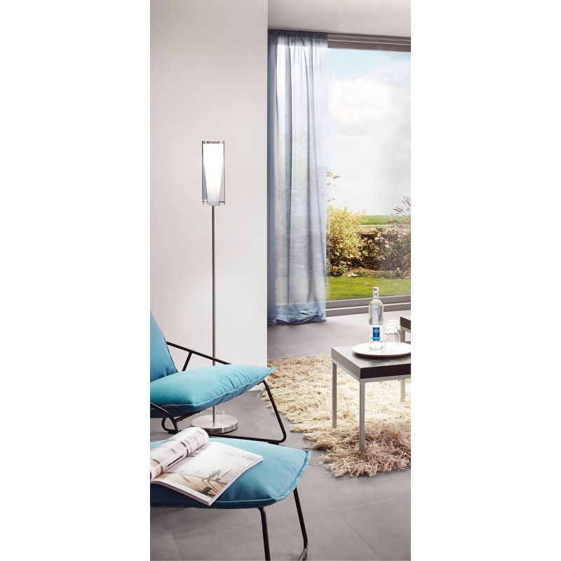 58" Pinto Negro Floor Lamp Matte Nickel  - Eglo