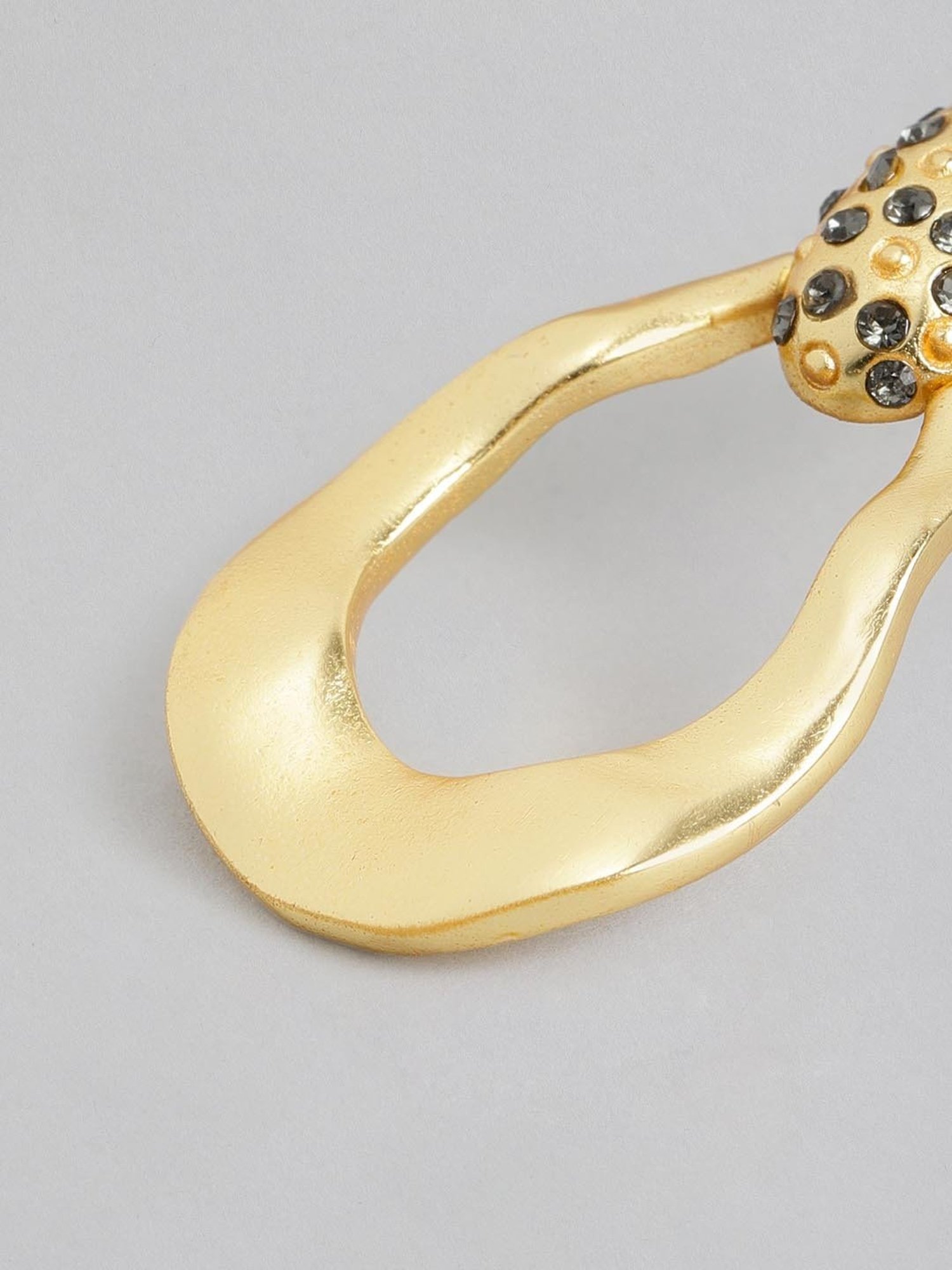 Estele Gold-Plated Wave Stud Earrings for Women