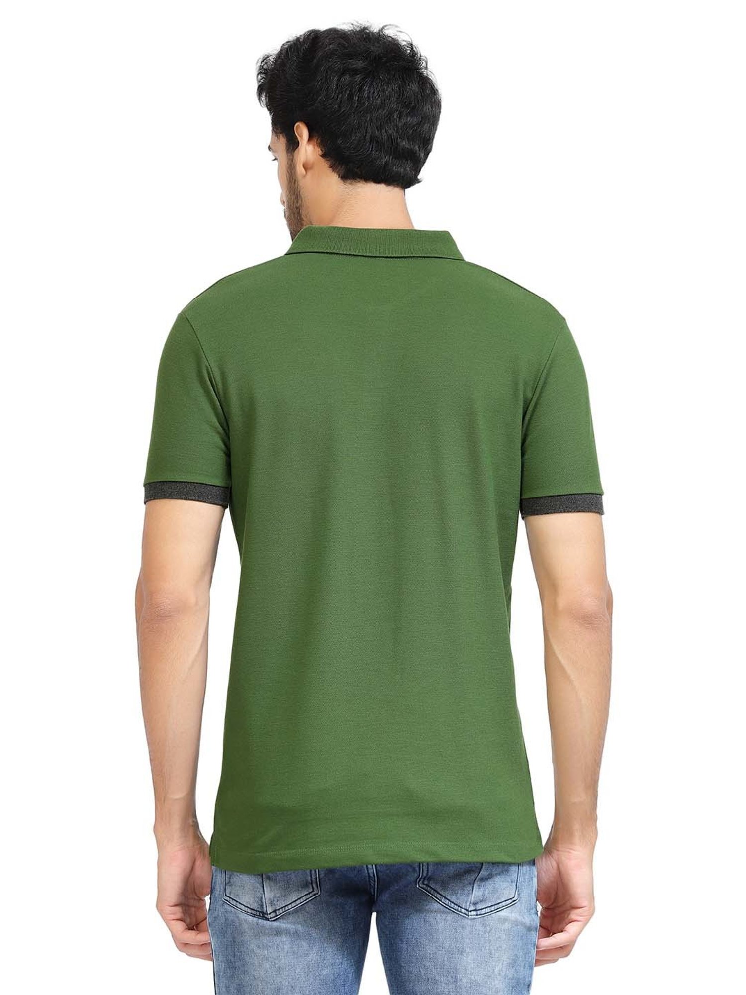 Kalt Green Regular Fit Polo T-Shirt
