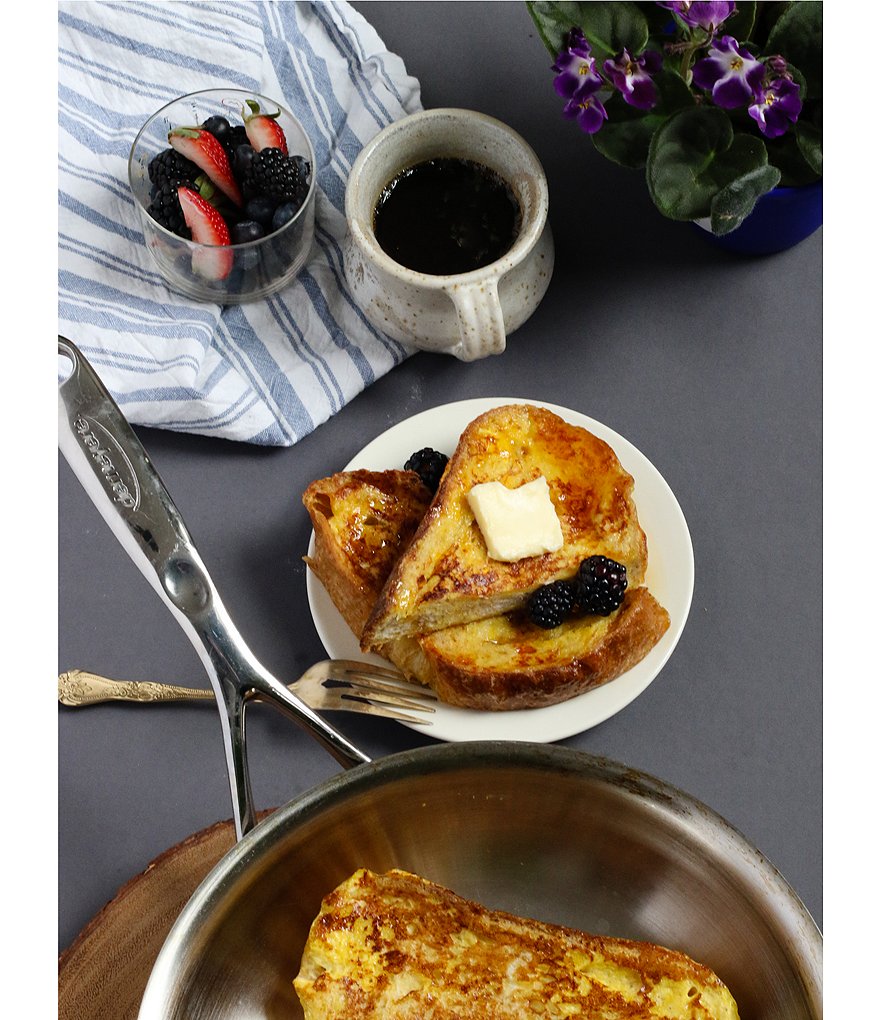 Demeyere Industry 5-PLY 12.5#double; Stainless Steel Fry Pan With Helper Handle