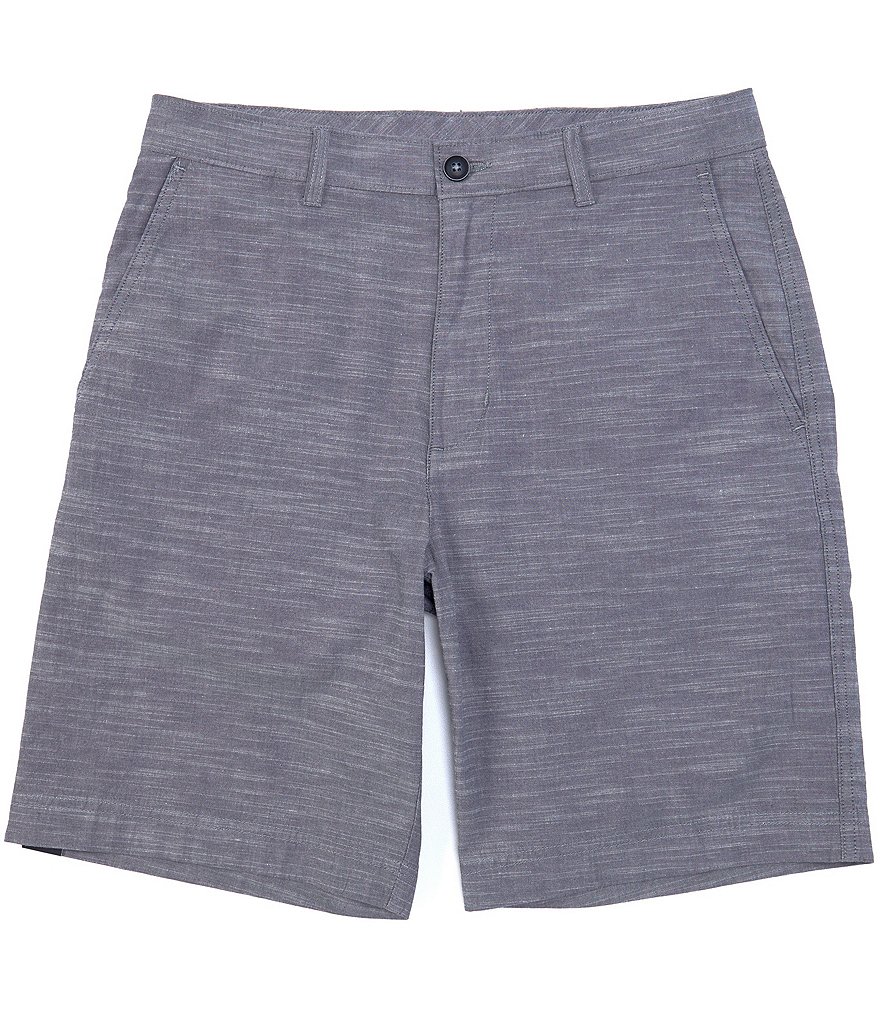 Roundtree & Yorke 9#double; Inseam Flat Front Slub Chambray Shorts