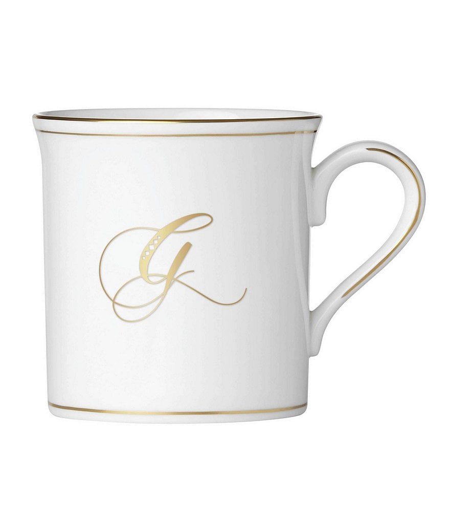 Lenox Federal Gold Script-Monogrammed Mug