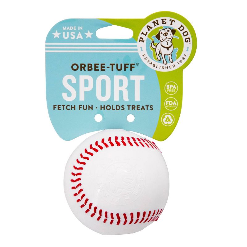 Petstages Planet Orbee-Tuff Baseball Dog Toy