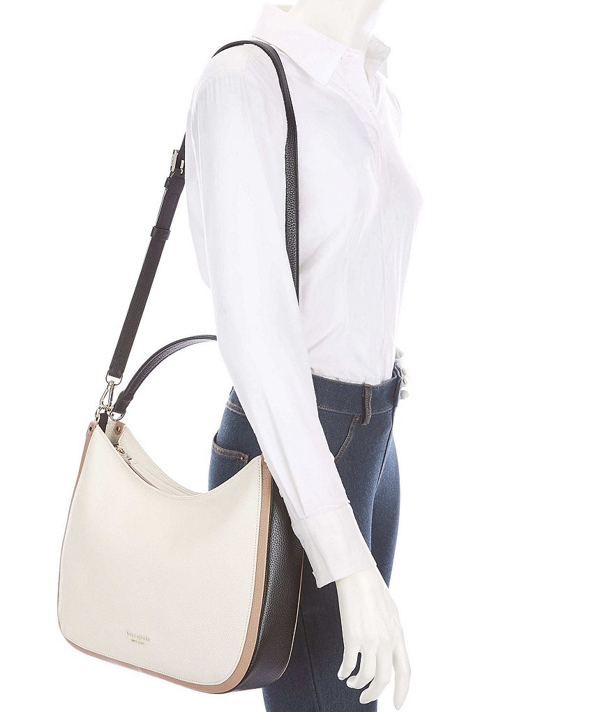 kate spade new york Pebbled Leather Roulette Large Hobo Bag