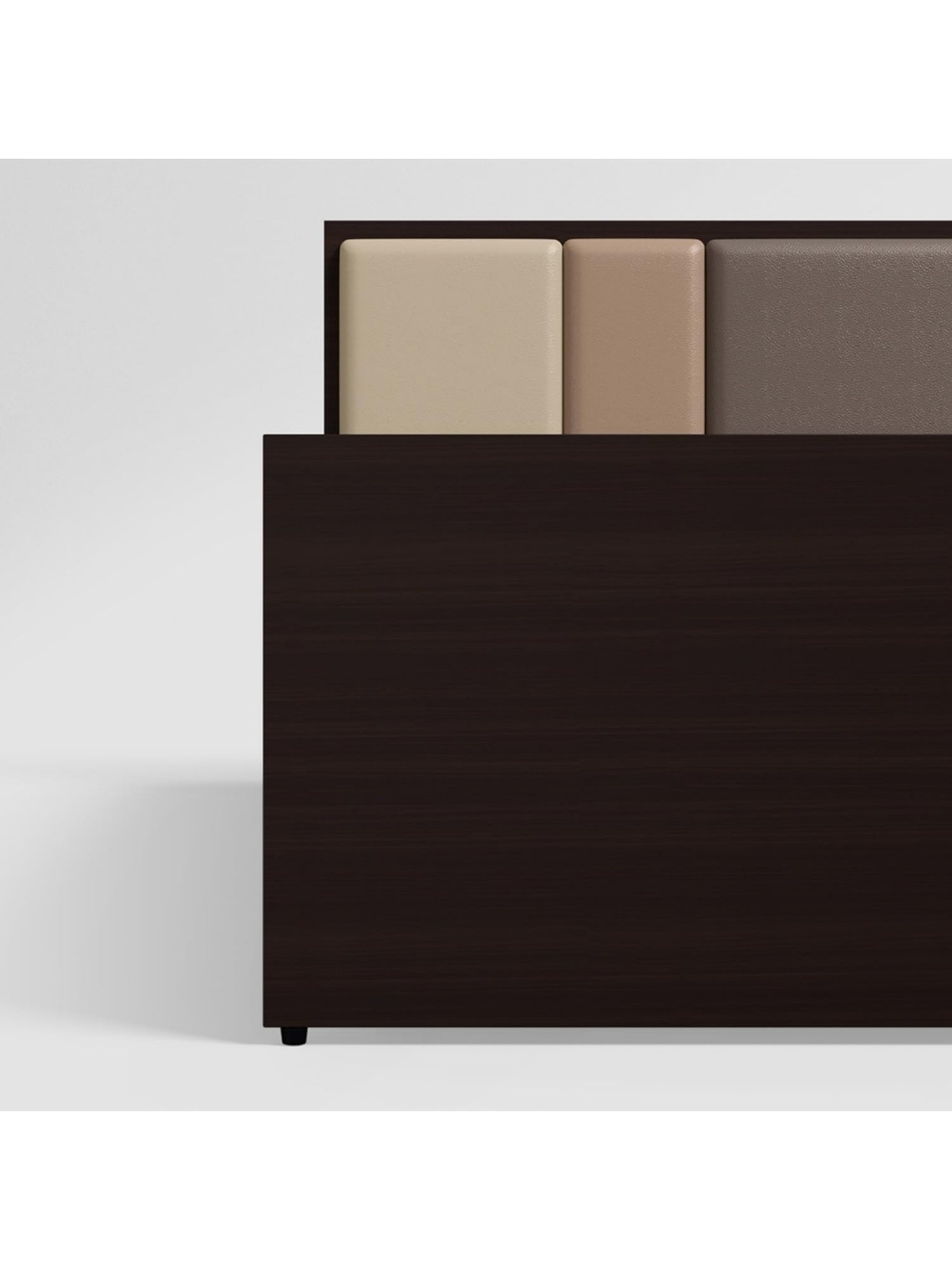 Godrej Interio Trio Morf Grey Engineered Wood Queen size Bed without Storage