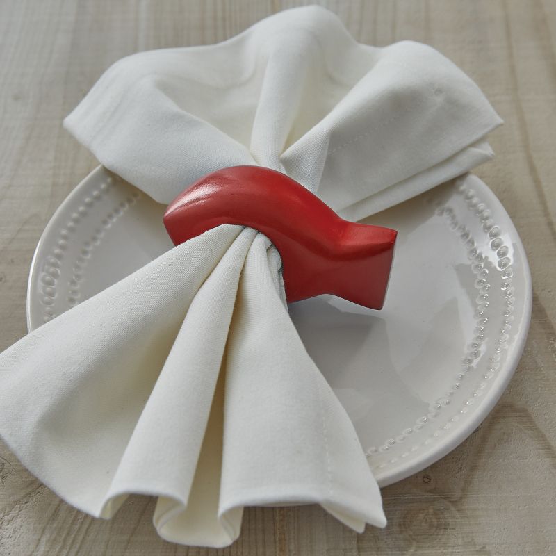 Split P Fish Napkin Ring Set - Red