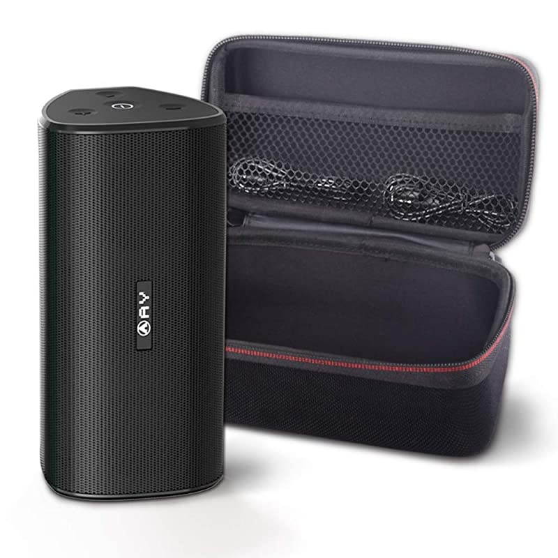 Portable Outdoor Bluetooth Speakers Waterproof IPX7 Wirless Speaker for iPhone Samsung and More for Camping Garage Kitchen Party 24Hour Pltime 30W Built in Mic HD Stereo Sound Hard Case