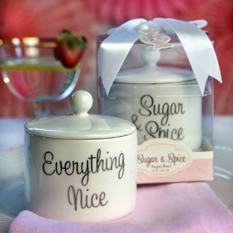 12ct "Sugar, Spice and Everything Nice" Ceramic Sugar Bowl