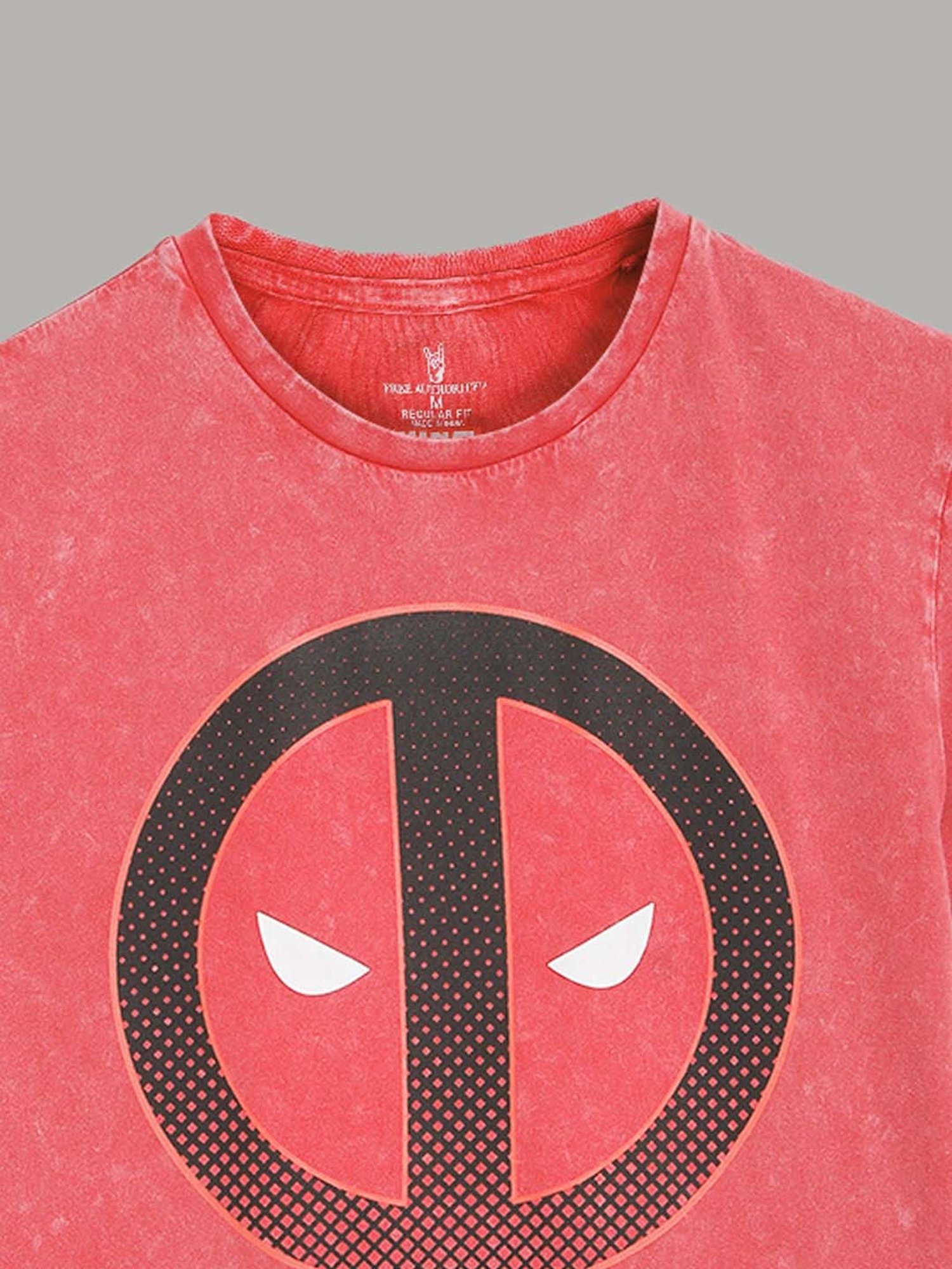 Free Authority Coral & Blue Regular Fit Avengers Printed Crew T-Shirt - Pack of 2