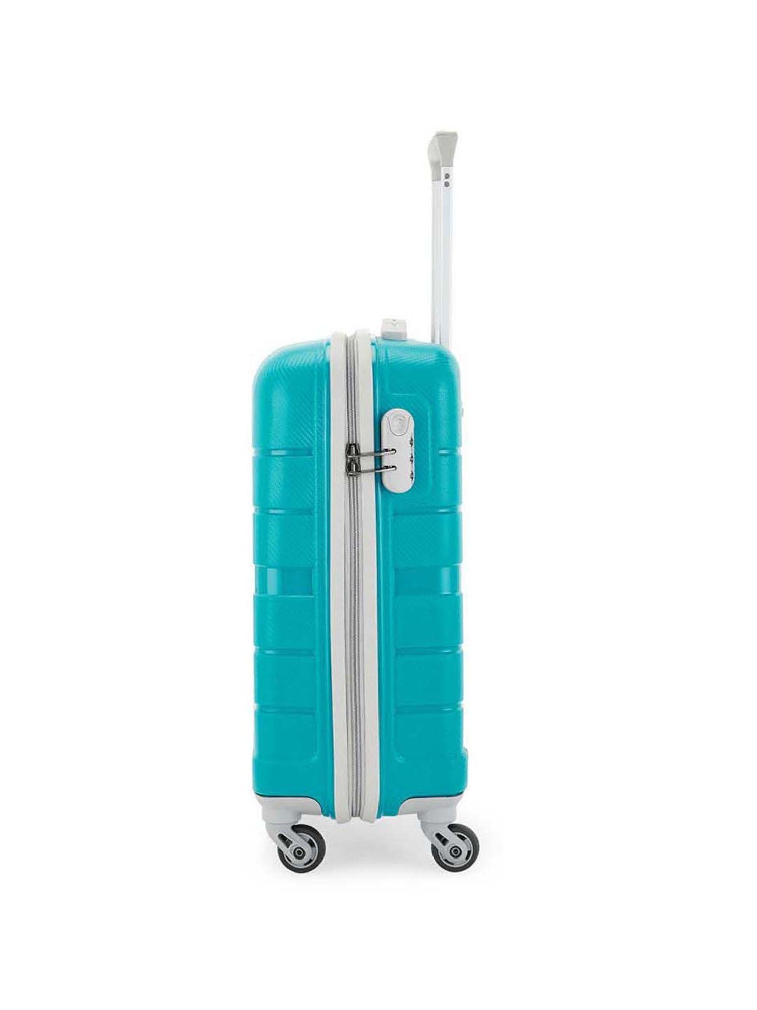 Aristocrat Nexon Teal Blue Textured Hard Large Trolley Bag - 56 cm
