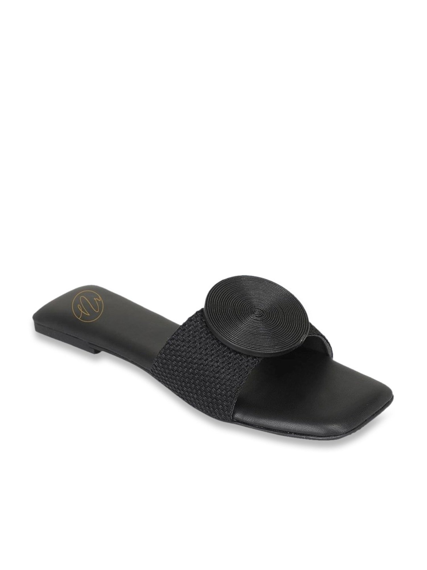 NR by Nidhi Rathi Women's Black Casual Sandals