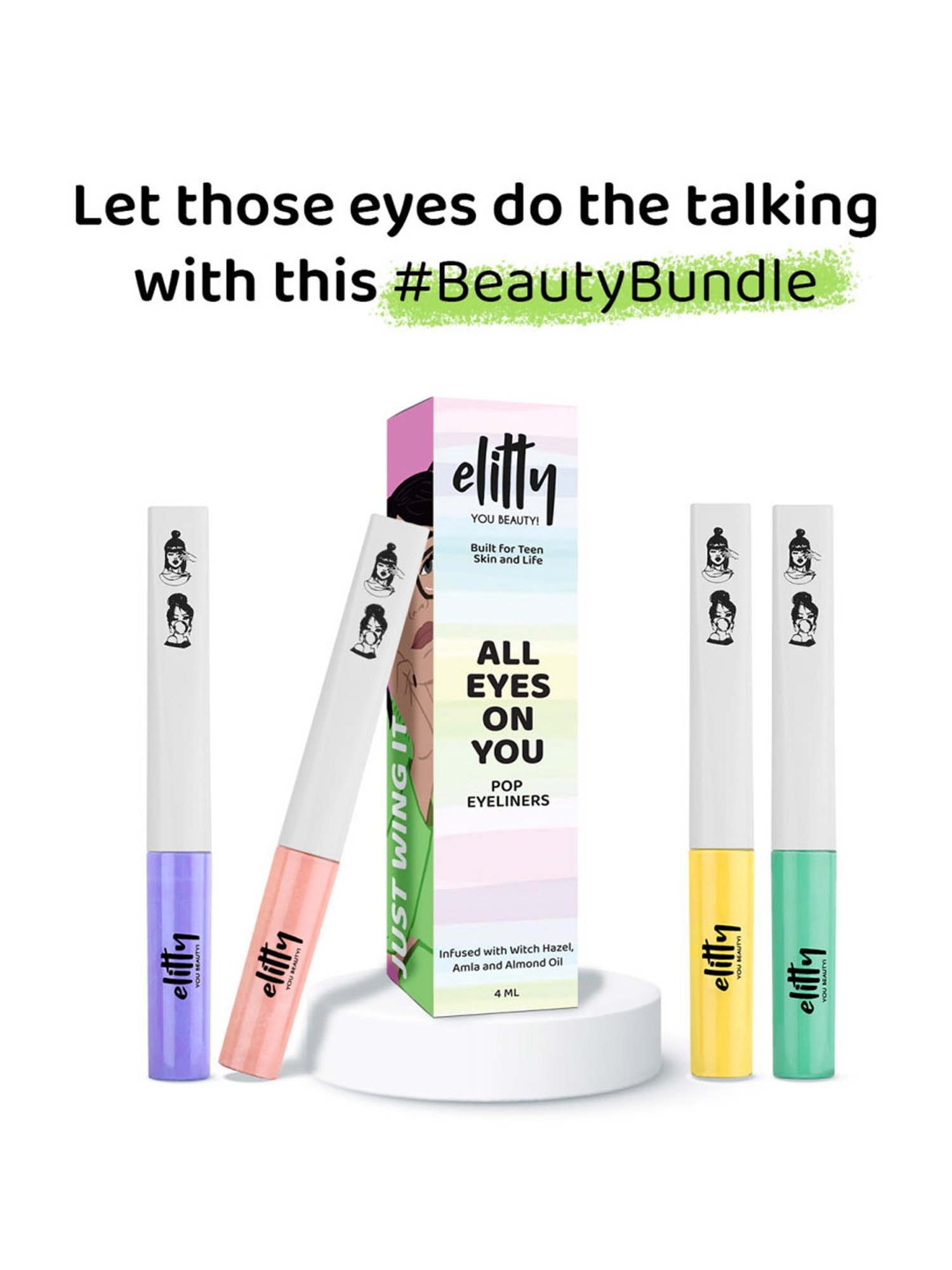 Elitty Eye Gotta Feeling G.O.A.T Eyeliner Combo - Pack of 4