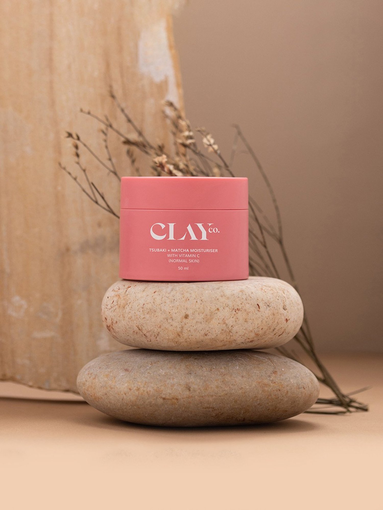 CLAYco Tsubaki + Matcha Moisturiser with Vitamin C for Normal Skin - 50 ml