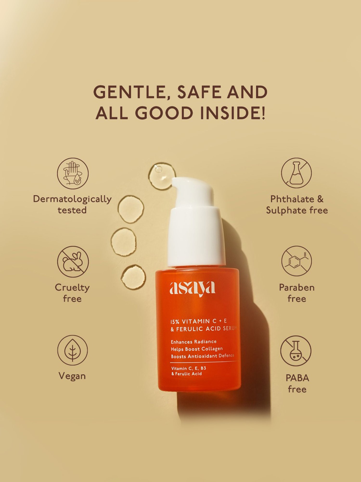 Asaya 15% Vitamin C + E & Ferulic Acid Serum - 30 ml