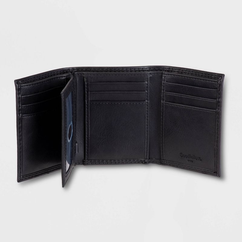 Men's RFID Extra-Capacity Trifold Wallet - Goodfellow & Co™ Black One Size
