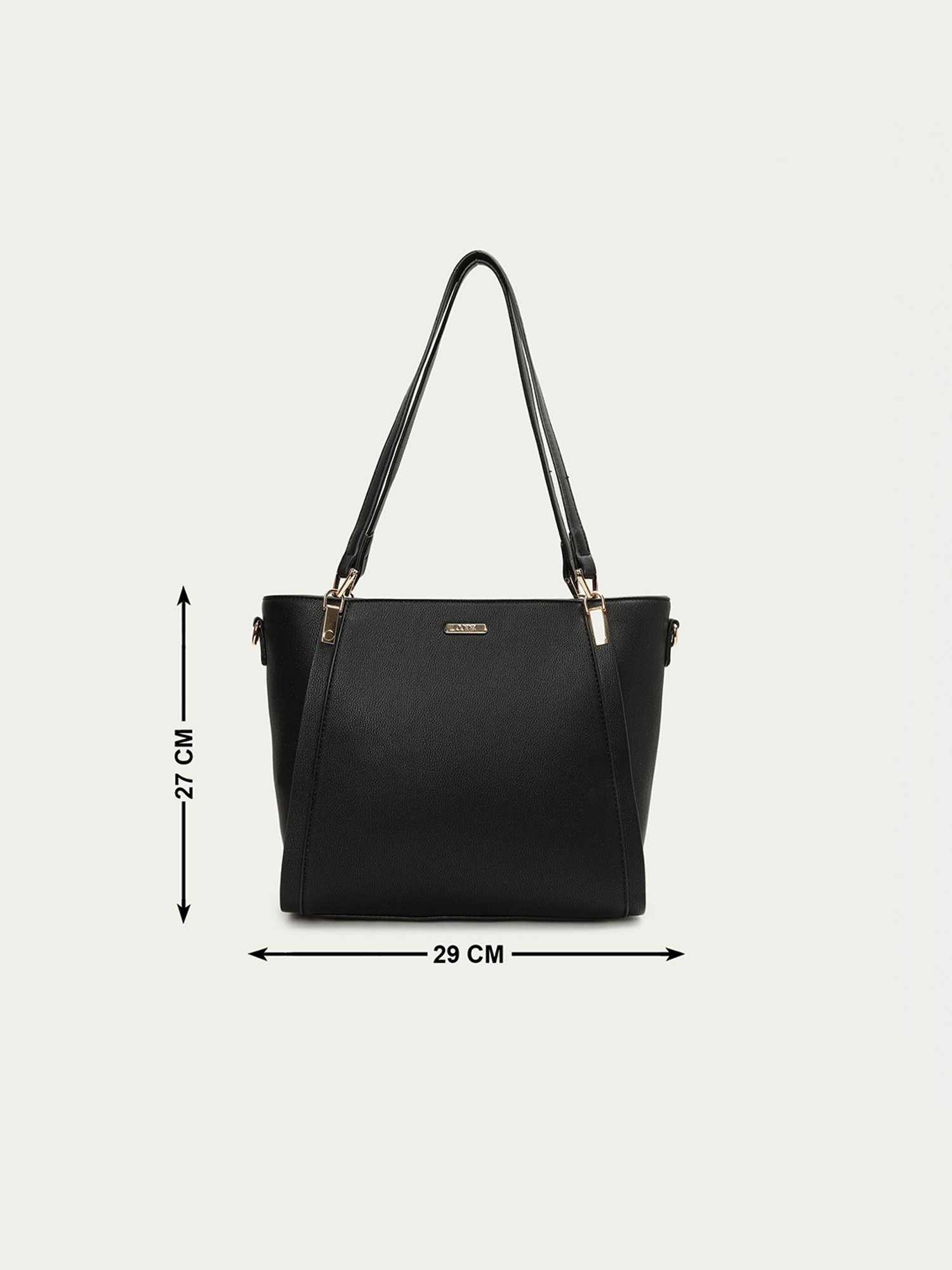Code by Lifestyle Black Solid Shoulder Handbag