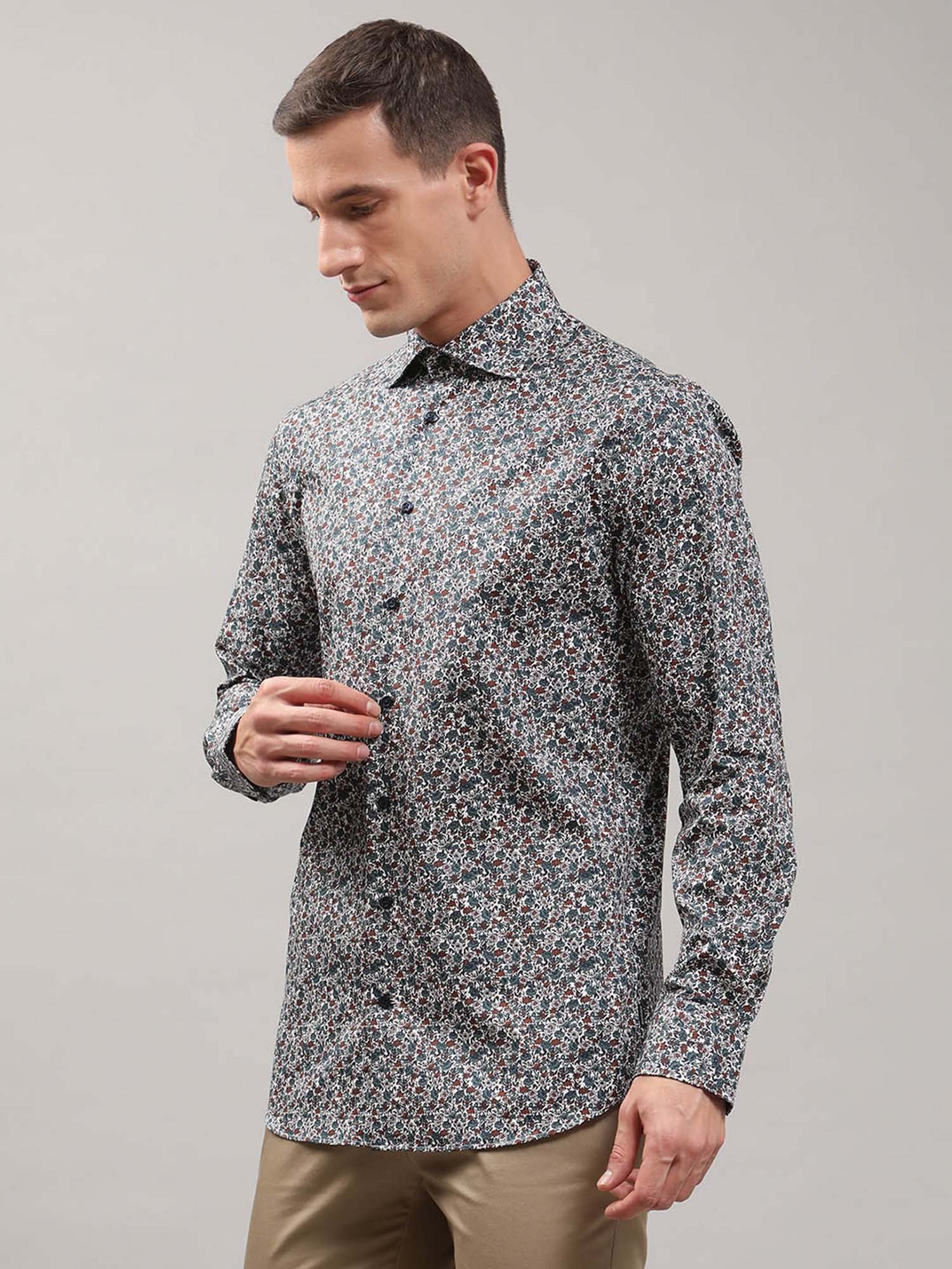 Matinique Multicolor Regular Fit Printed Cotton Shirt