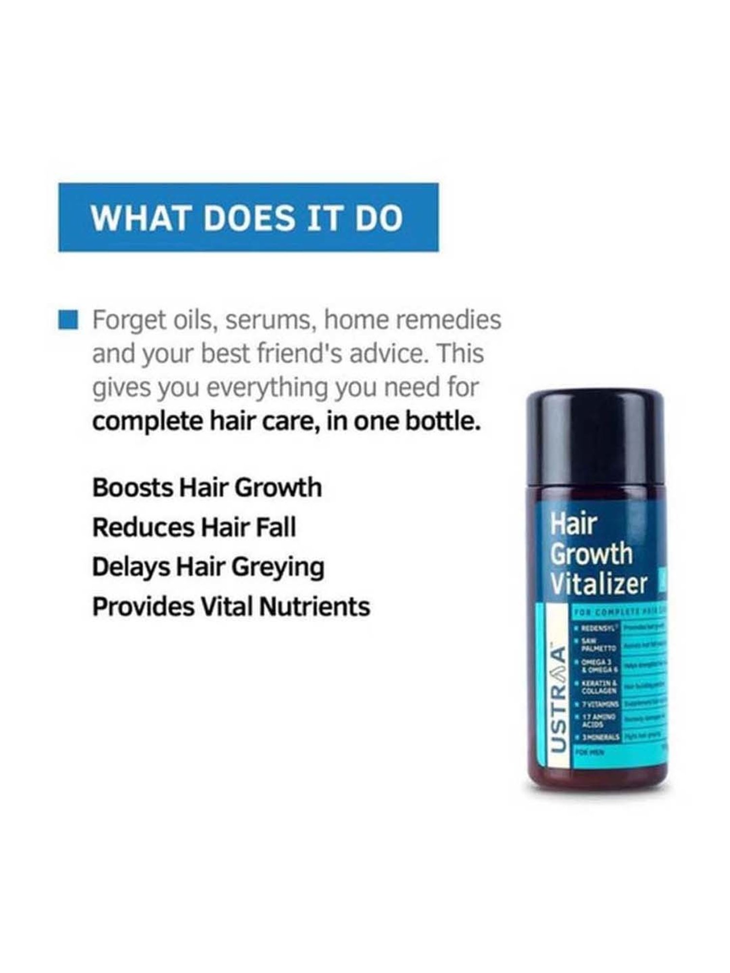 Ustraa Power Face Wash & Hair Growth Vitalizer Combo Set