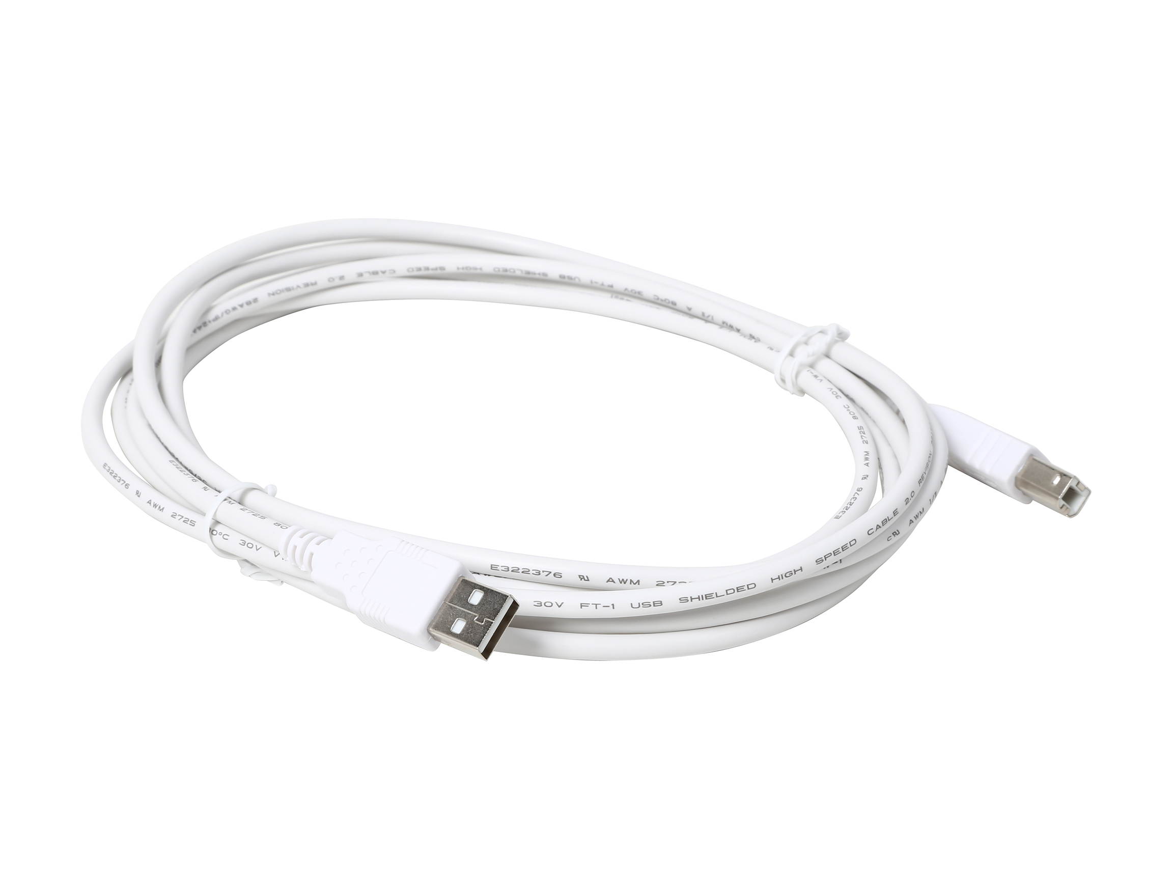 C2G 13400 USB Cable - USB 2.0 A Male to B Male Cable for Printers, Scanners, Brother, Canon, Dell, Epson, HP and more, White (9.8 Feet, 3 Meters)